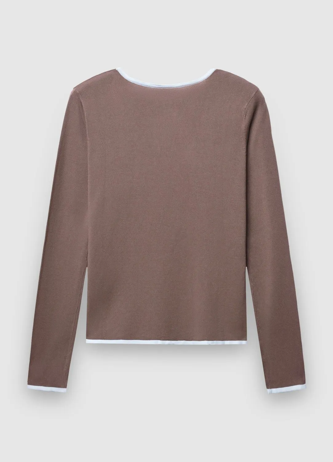 Calliope pull col rond femme manches longues contraste