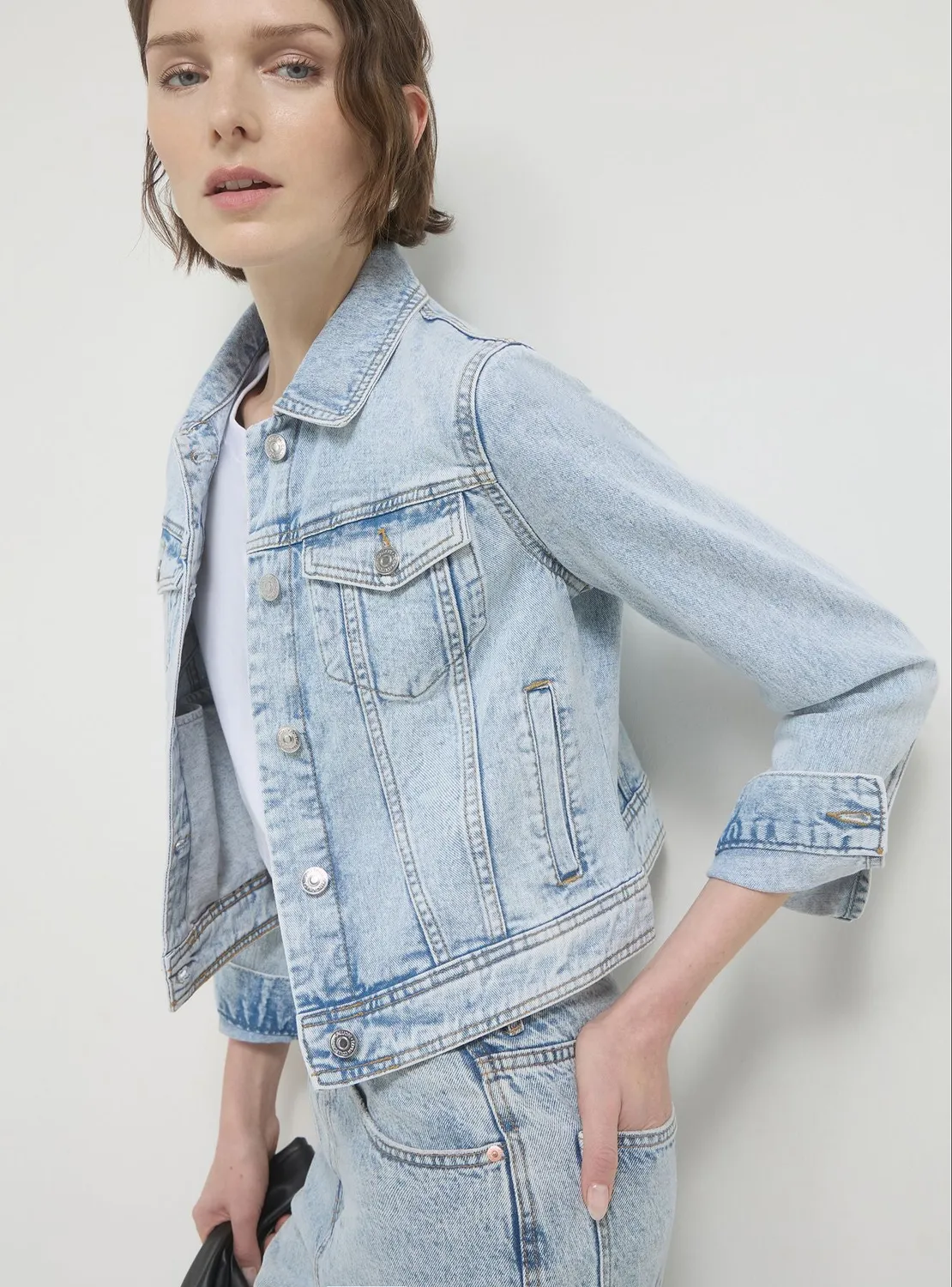 Calliope veste jean denim femme boutons