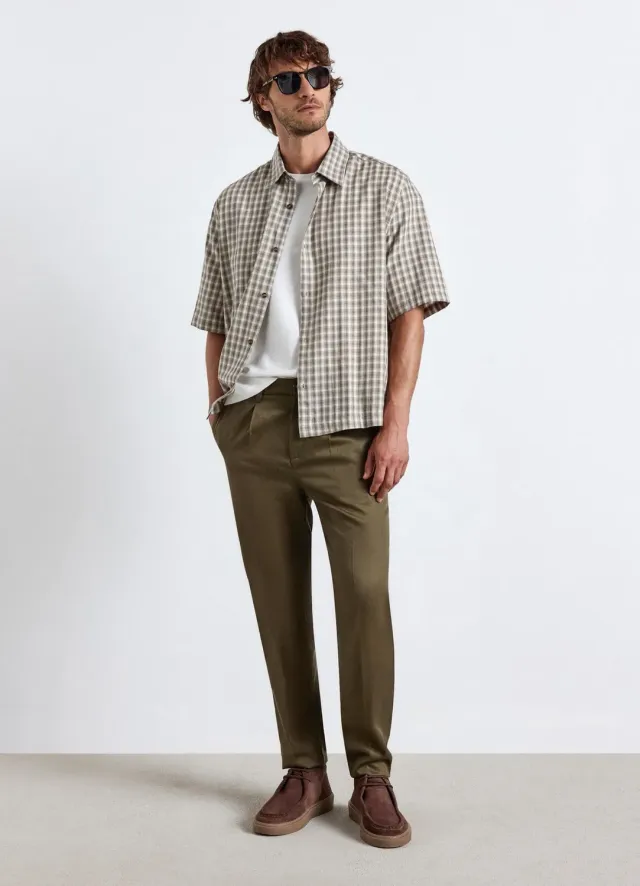 Calliope t-shirt boxy homme uni col rond