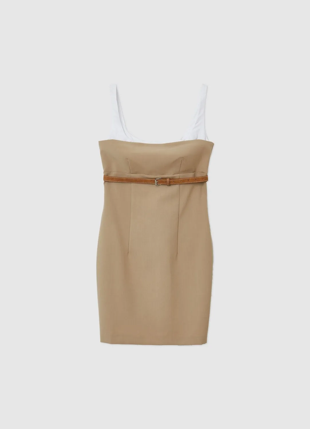 Calliope robe fourreau courte ceinture bretelles larges