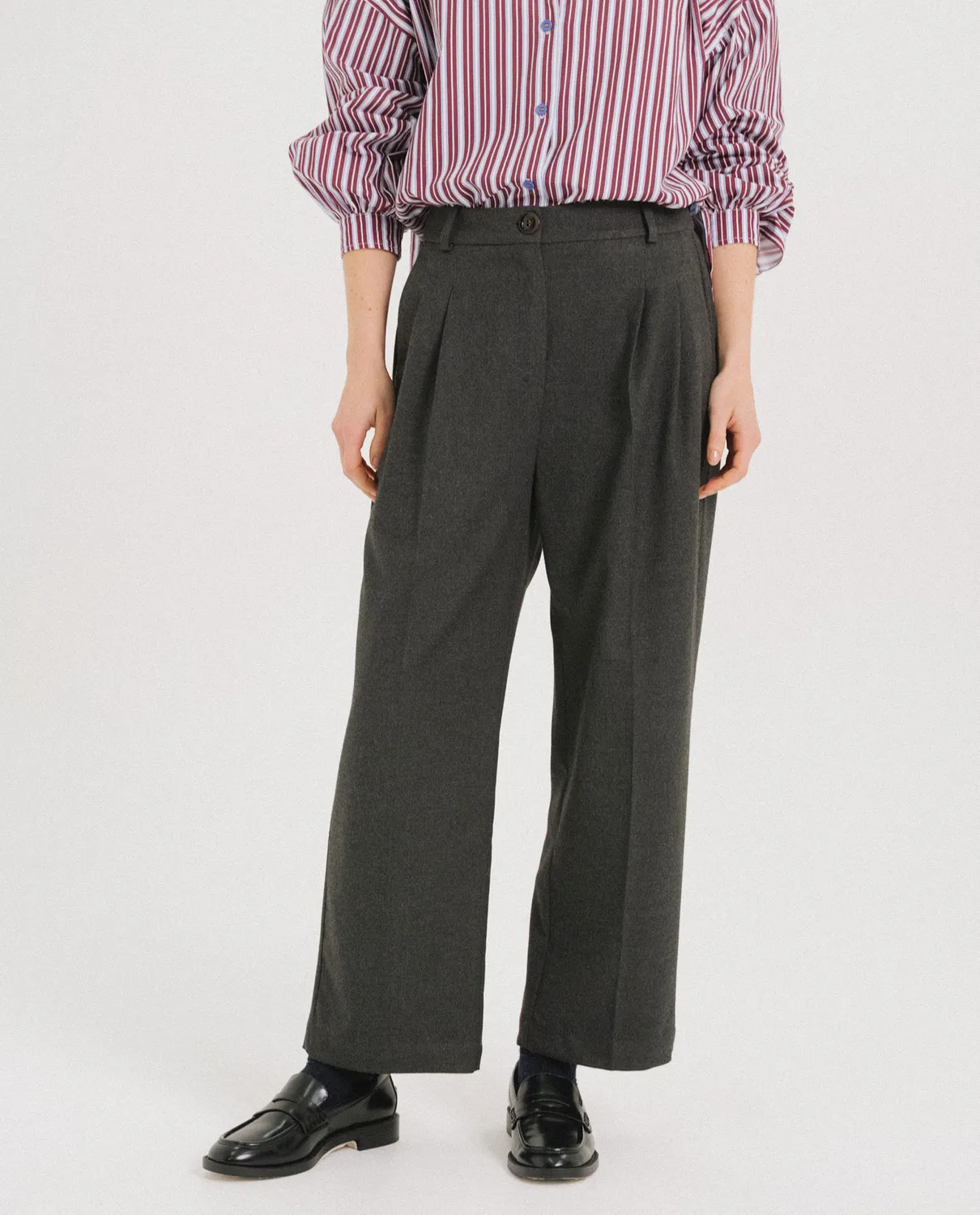 Tinsels Pepa pantalon 7/8 anthracite flanelle