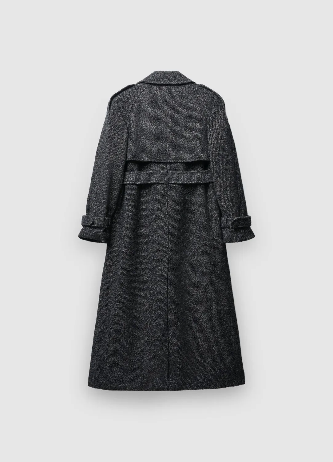 Calliope Cappotto trench Trench femme poivre et sel ceinturé