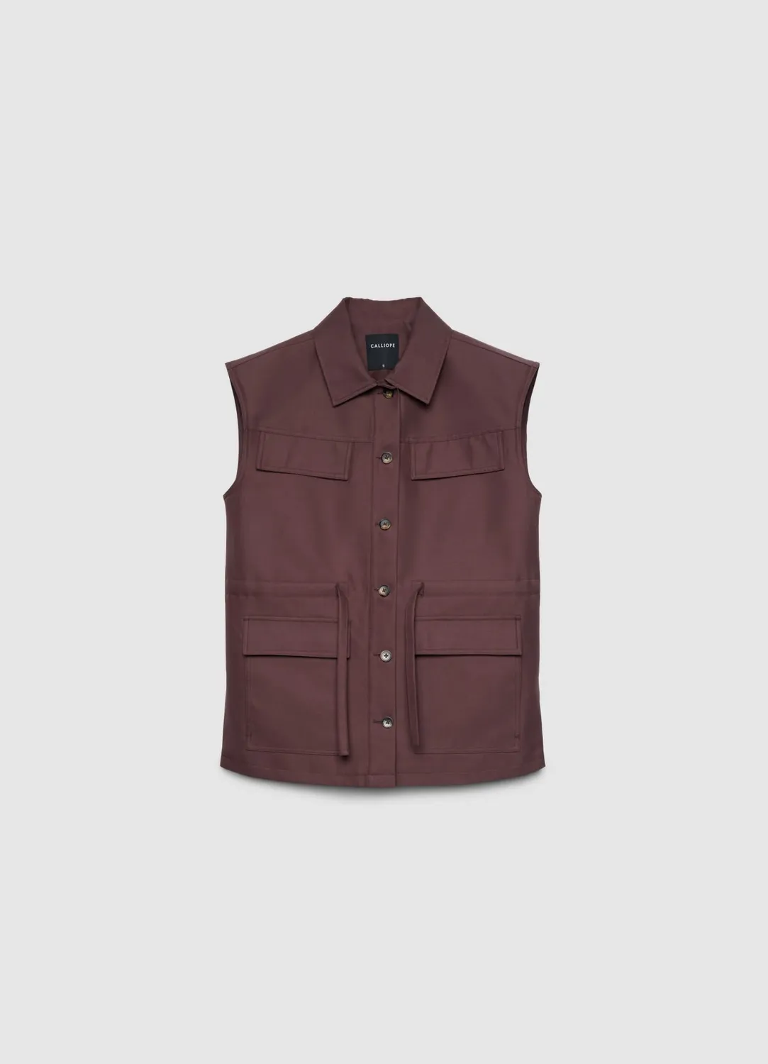 Calliope gilet femme boutons poches à rabat S