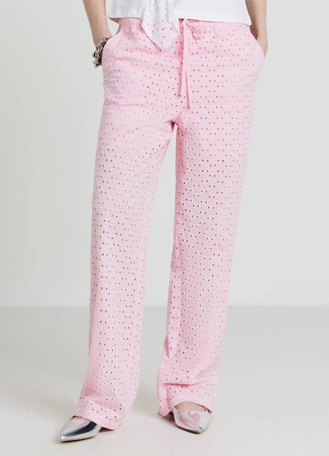 Calliope pantalon sangallo femme coton coupe straight