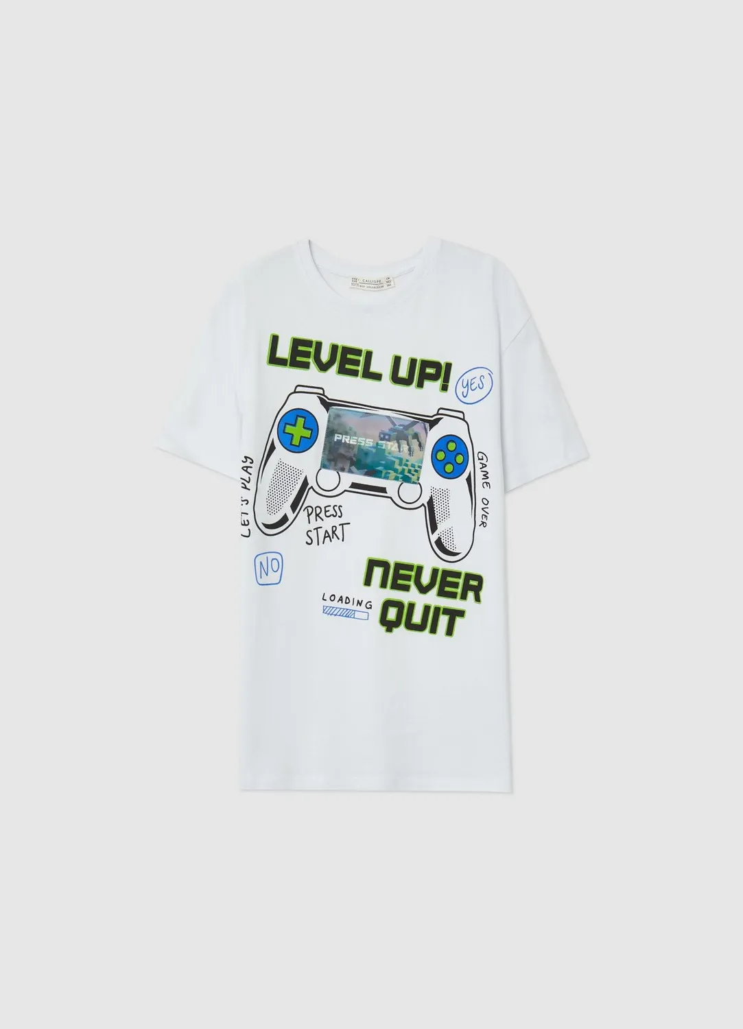 Calliope t-shirt gaming garçon manches courtes uni