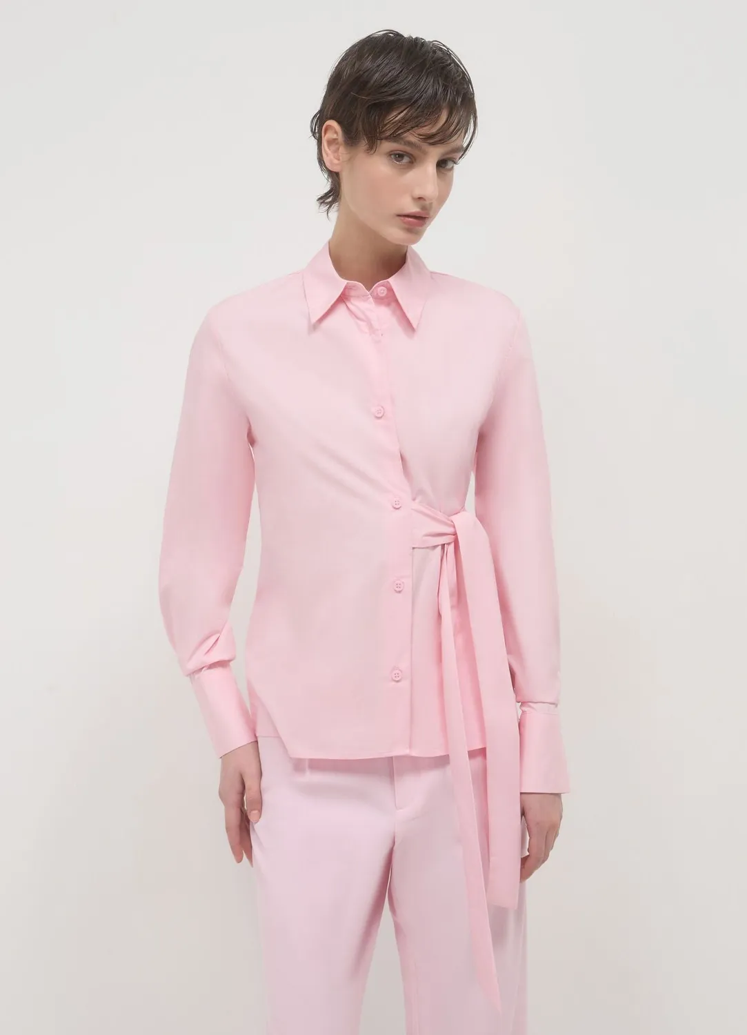 Calliope chemise nœud taille femme coton