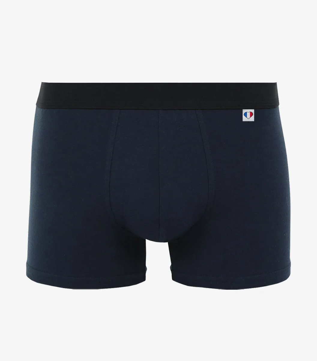 Cocorico Intemporel boxer homme marine coton