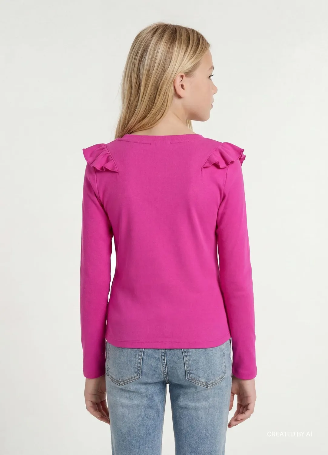 Calliope t-shirt fille volants épaules