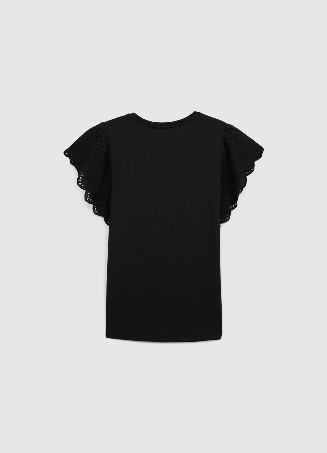Calliope T-shirt volant sangallo t-shirt coton femme