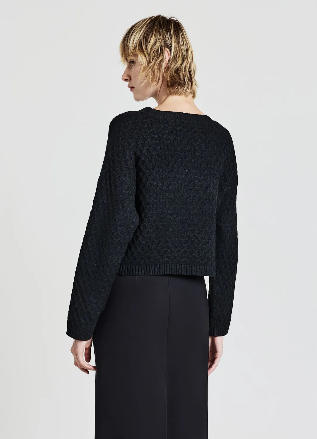 Calliope cardigan nœuds femme col rond manches longues