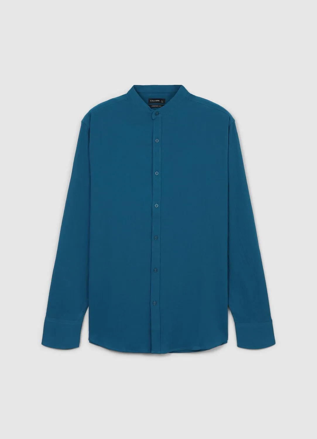 Calliope chemise col mao homme coton regular
