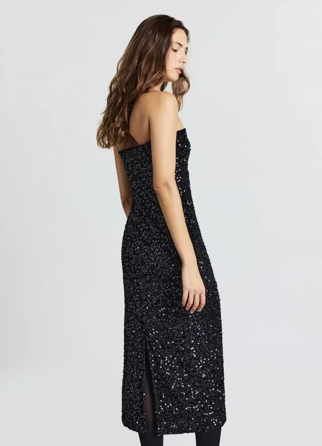 Calliope Atelier robe longue femme bustier paillettes