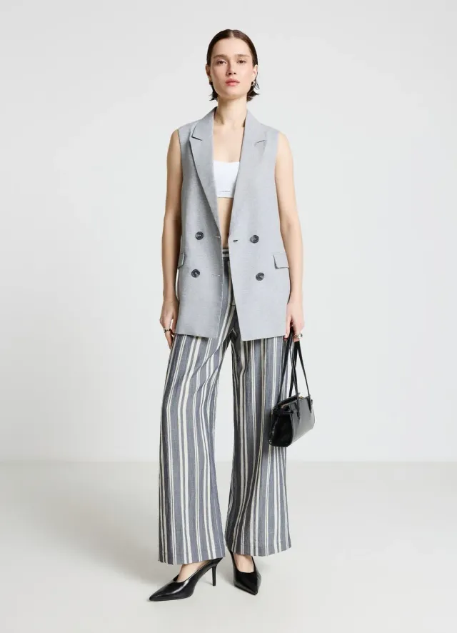 Calliope gilet femme croisé ceinture tailleur