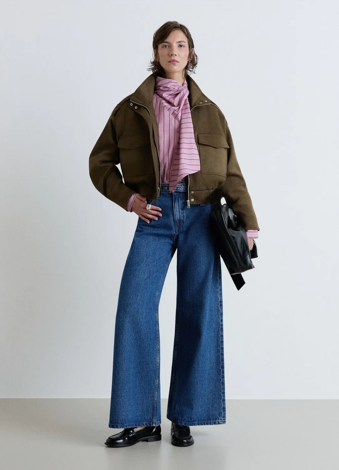 Calliope jean wide leg femme taille haute ceinture