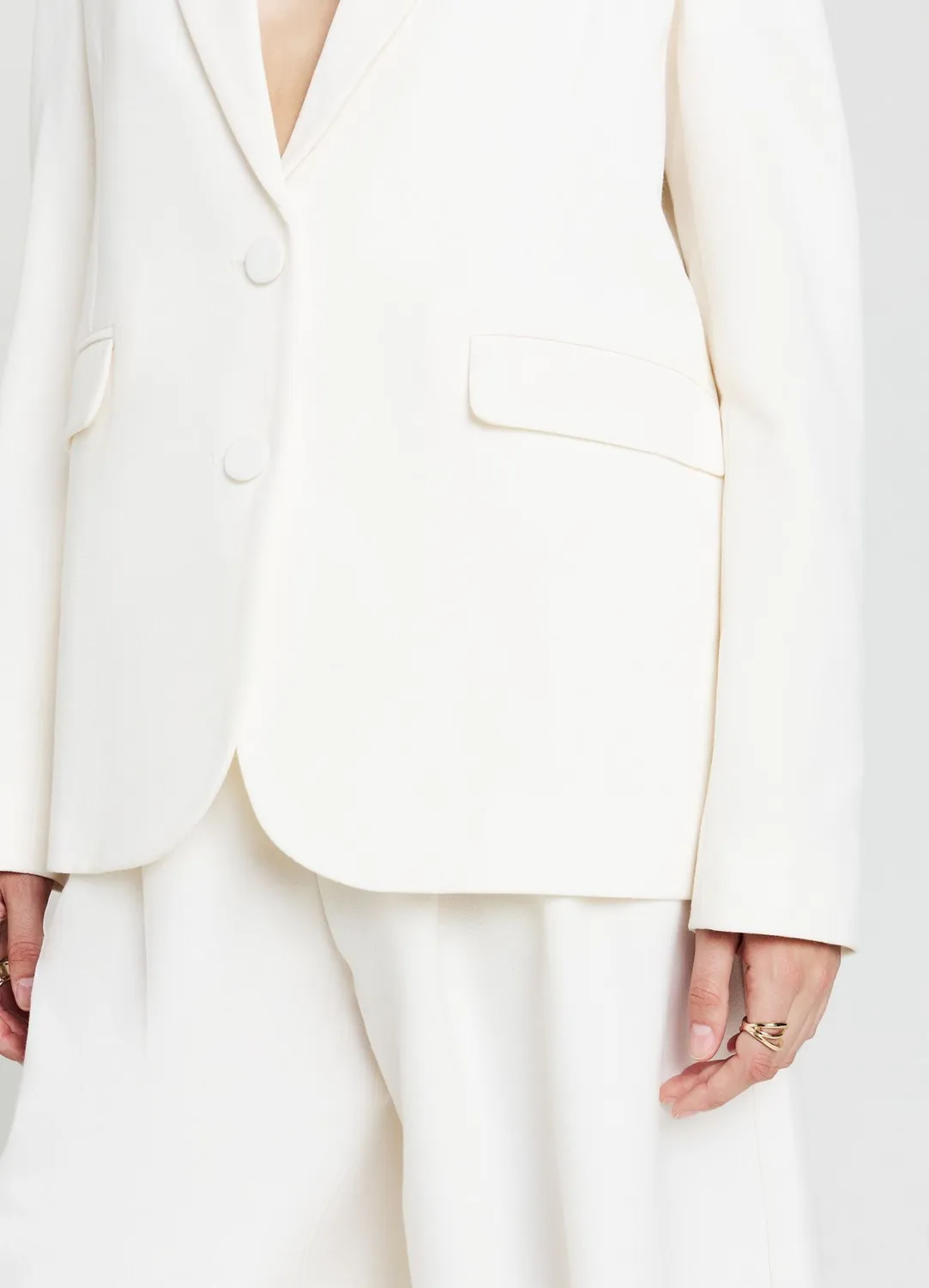 Calliope blazer droit dos ouvert femme cérémonie