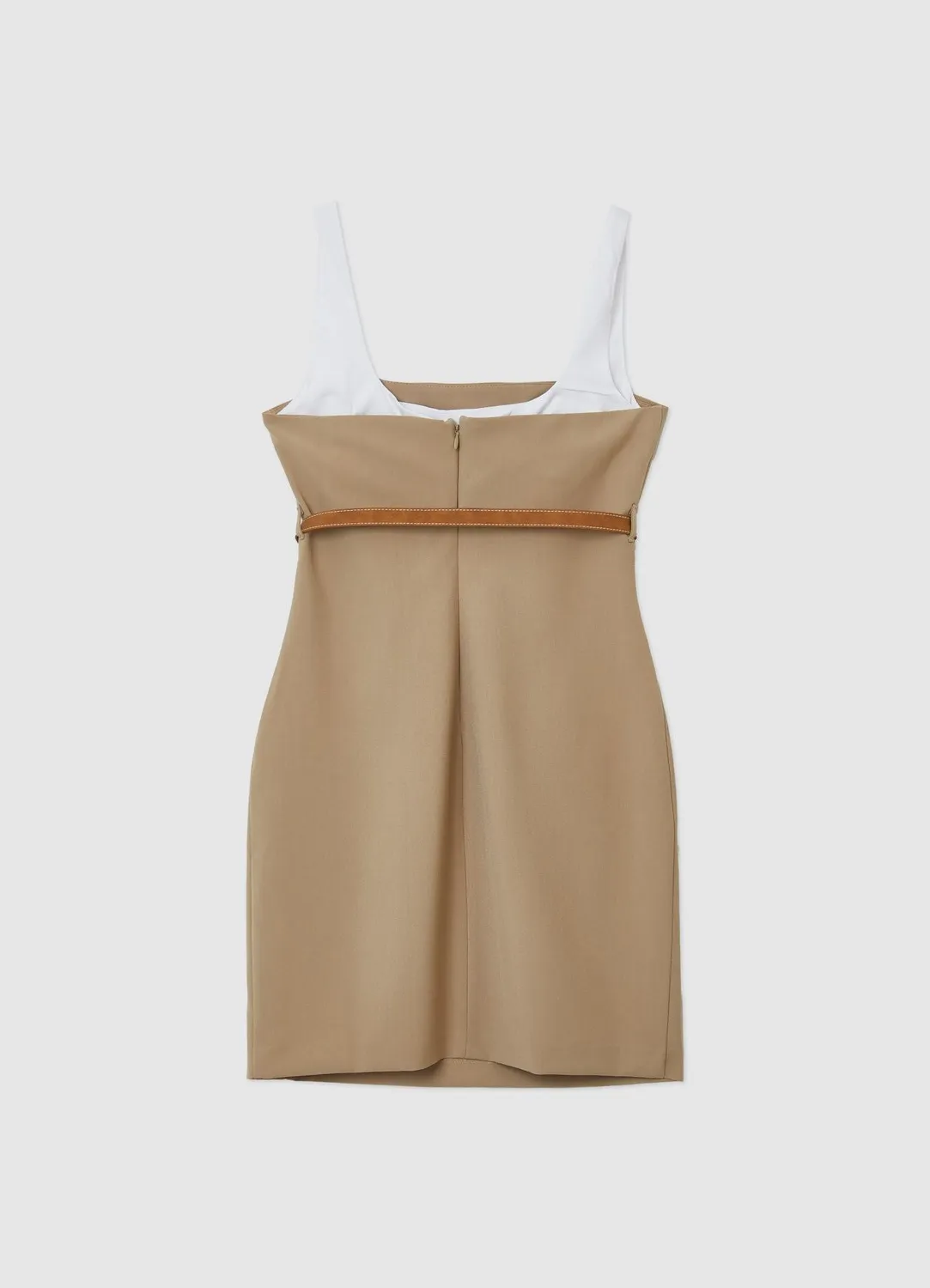 Calliope robe fourreau courte ceinture bretelles larges