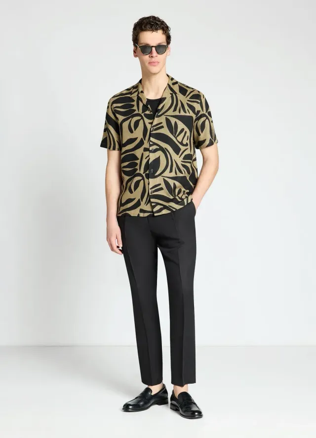 Calliope pantalon homme droit taille elastiquee uni