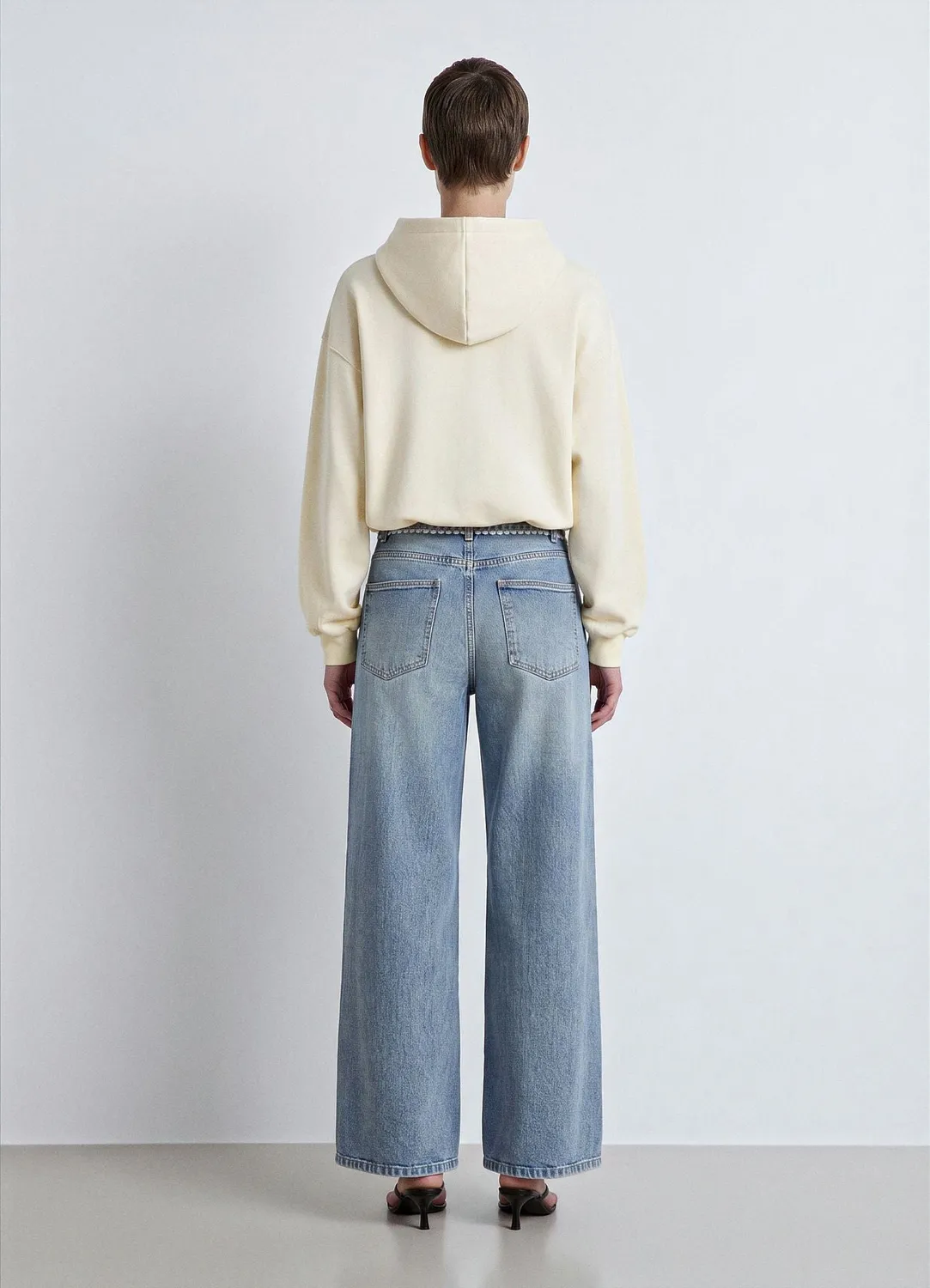 Calliope jean palazzo dentelle femme 42 denim