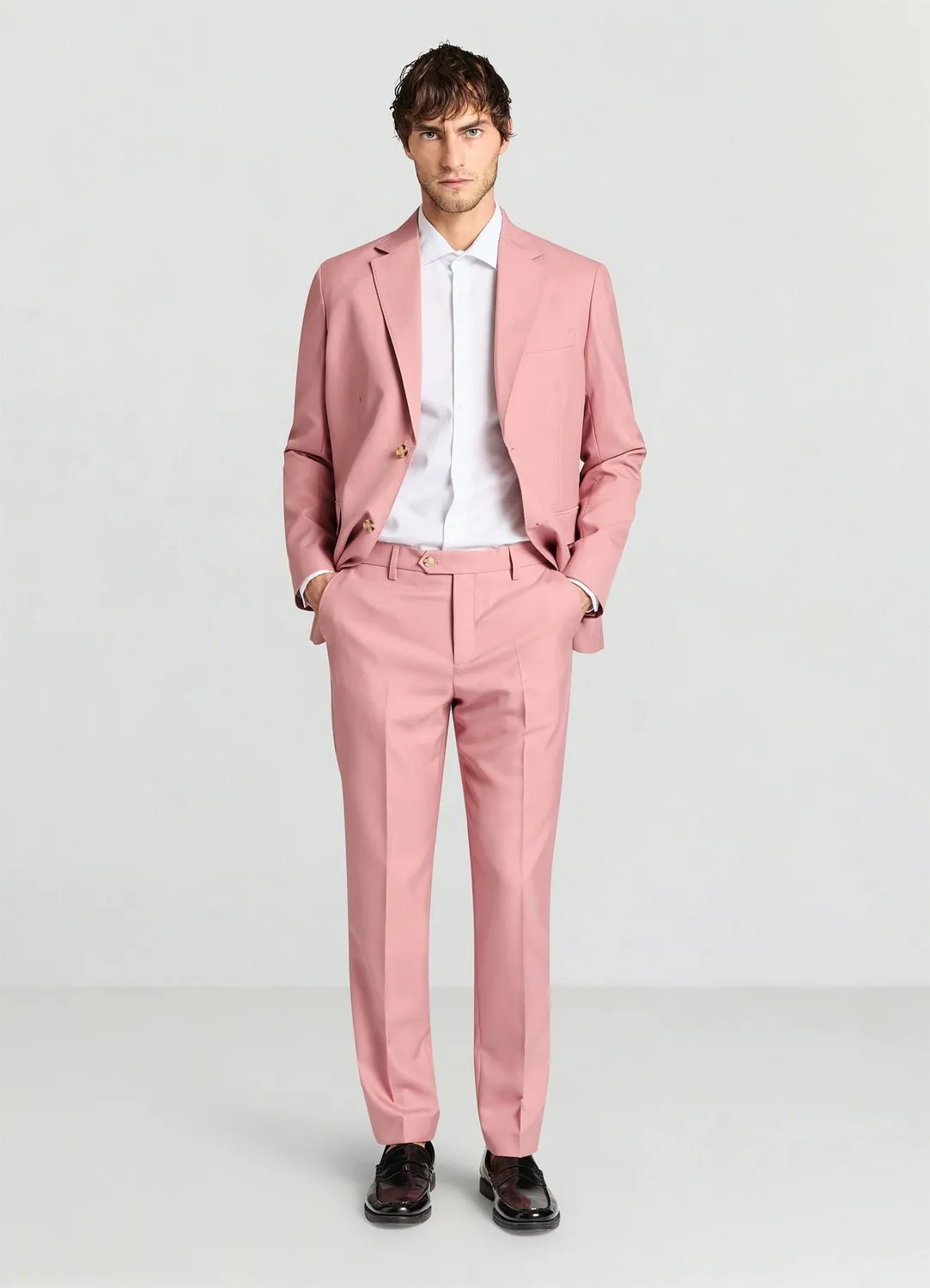 Calliope veste costume 2 boutons homme unie