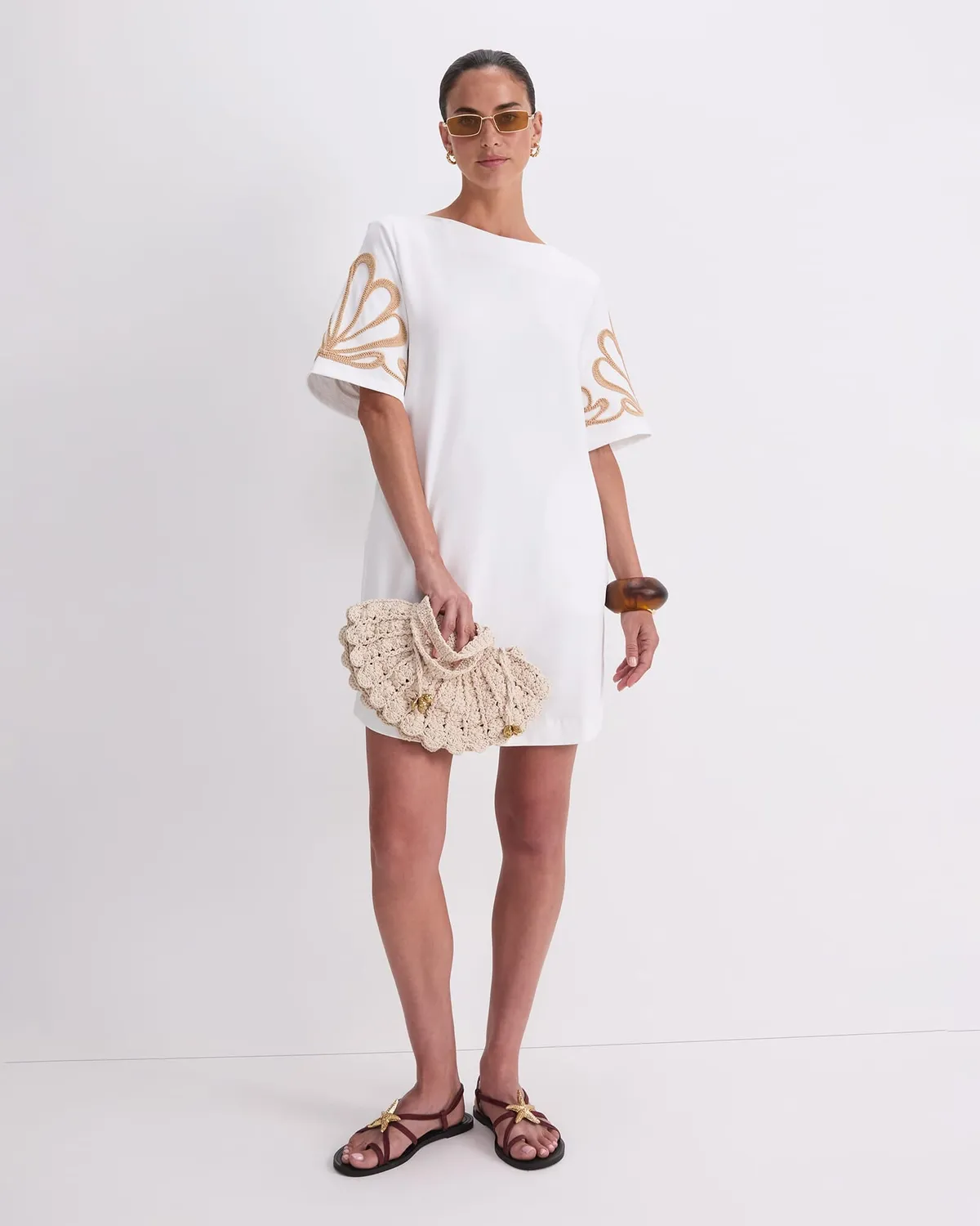 Sportscraft Eliza Embroidery robe mini coton