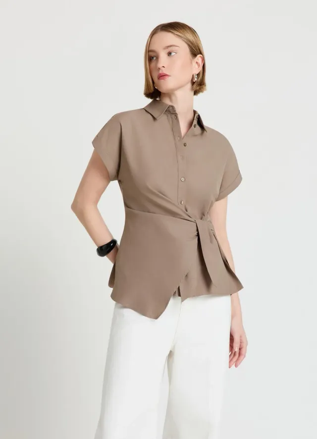Calliope chemise nouée femme manches courtes