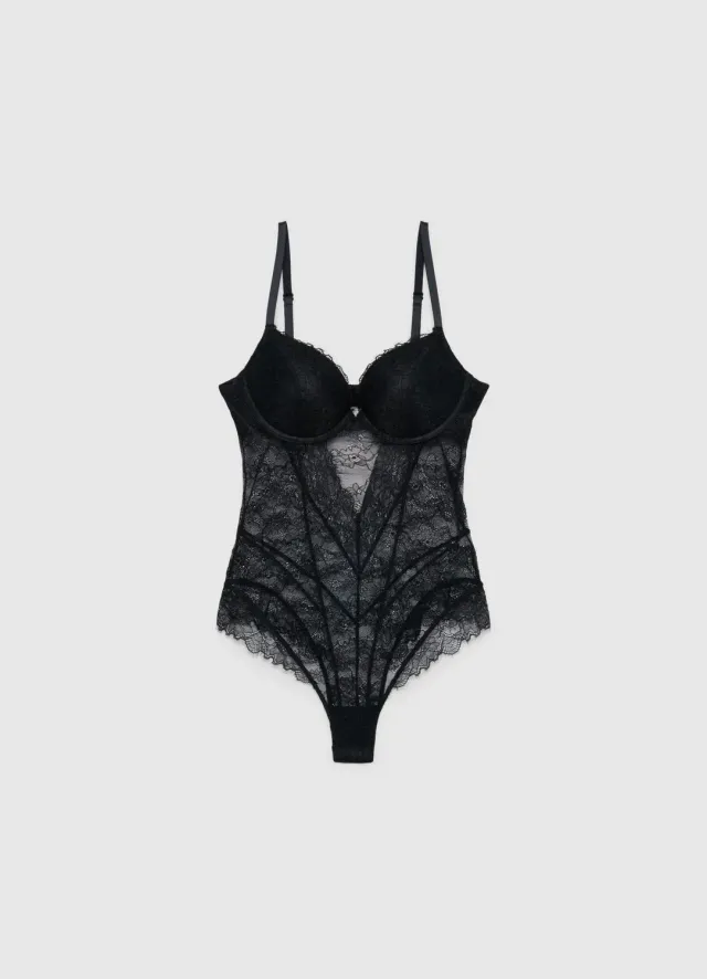 Calliope Body dentelle uni coques rembourrées femme