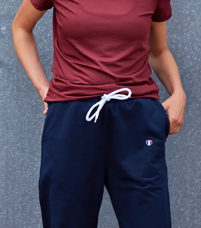 Cocorico Iconique jogging femme marine coton