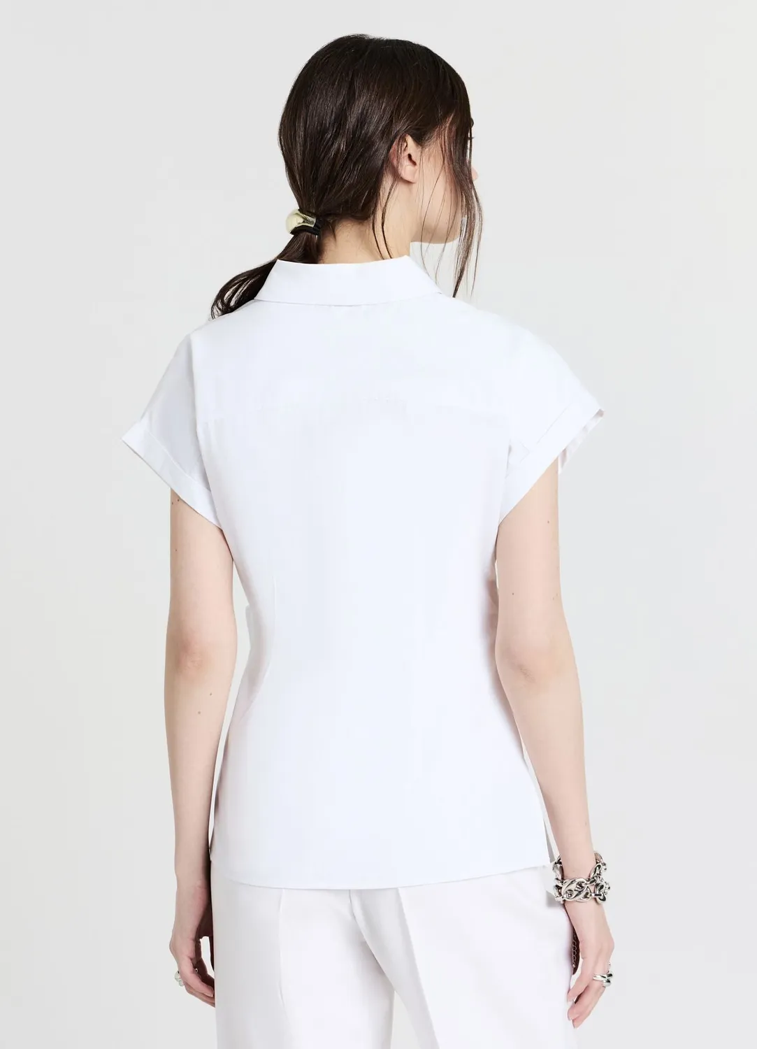 Calliope Nodo chemise femme manches courtes coton