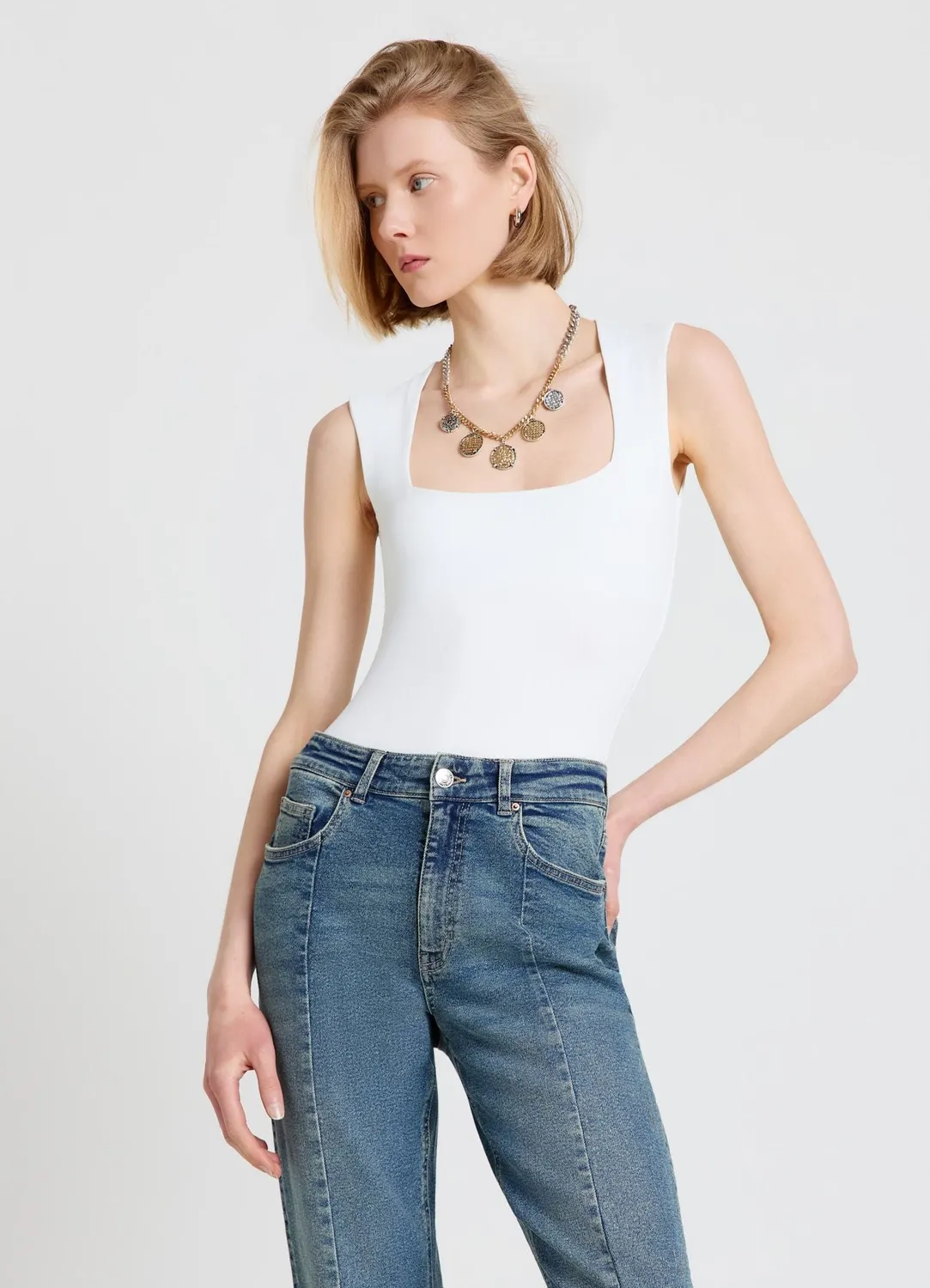 Calliope body col carre femme uni soiree