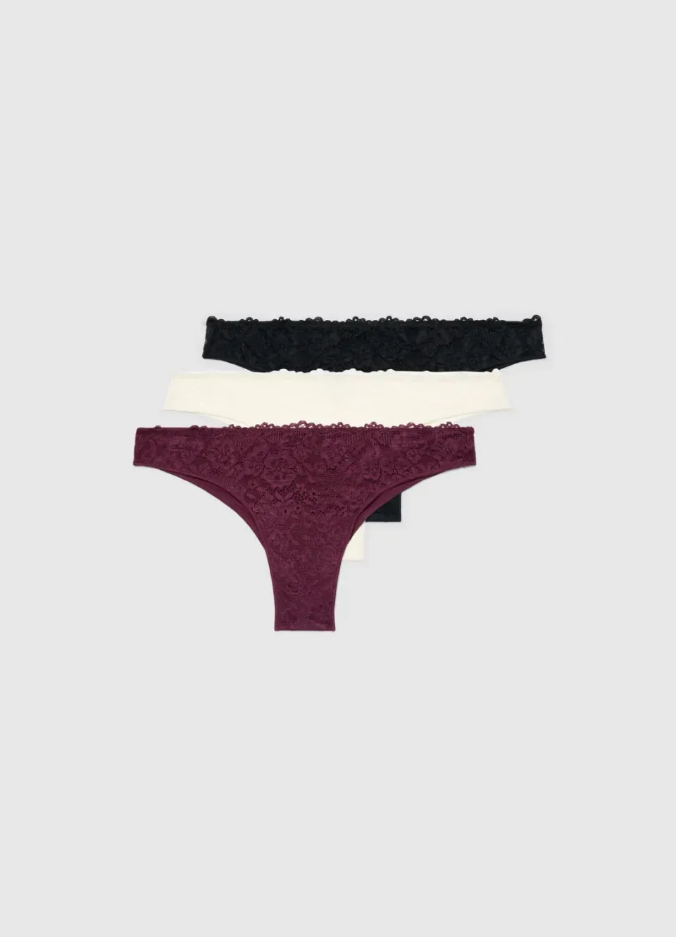Calliope lot 3 culottes brésiliennes dentelle femme