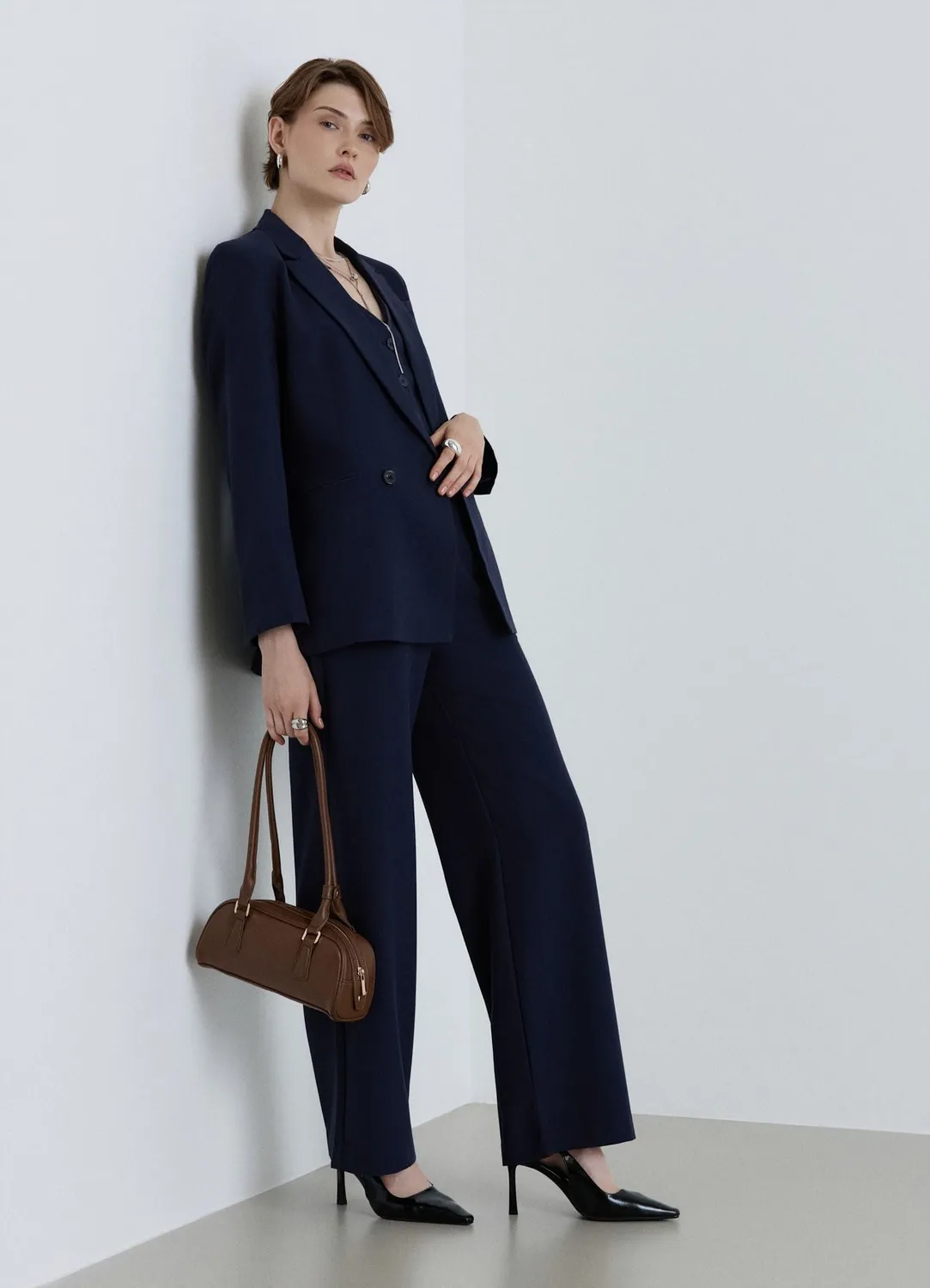 Calliope veste blazer double boutonnage femme unie
