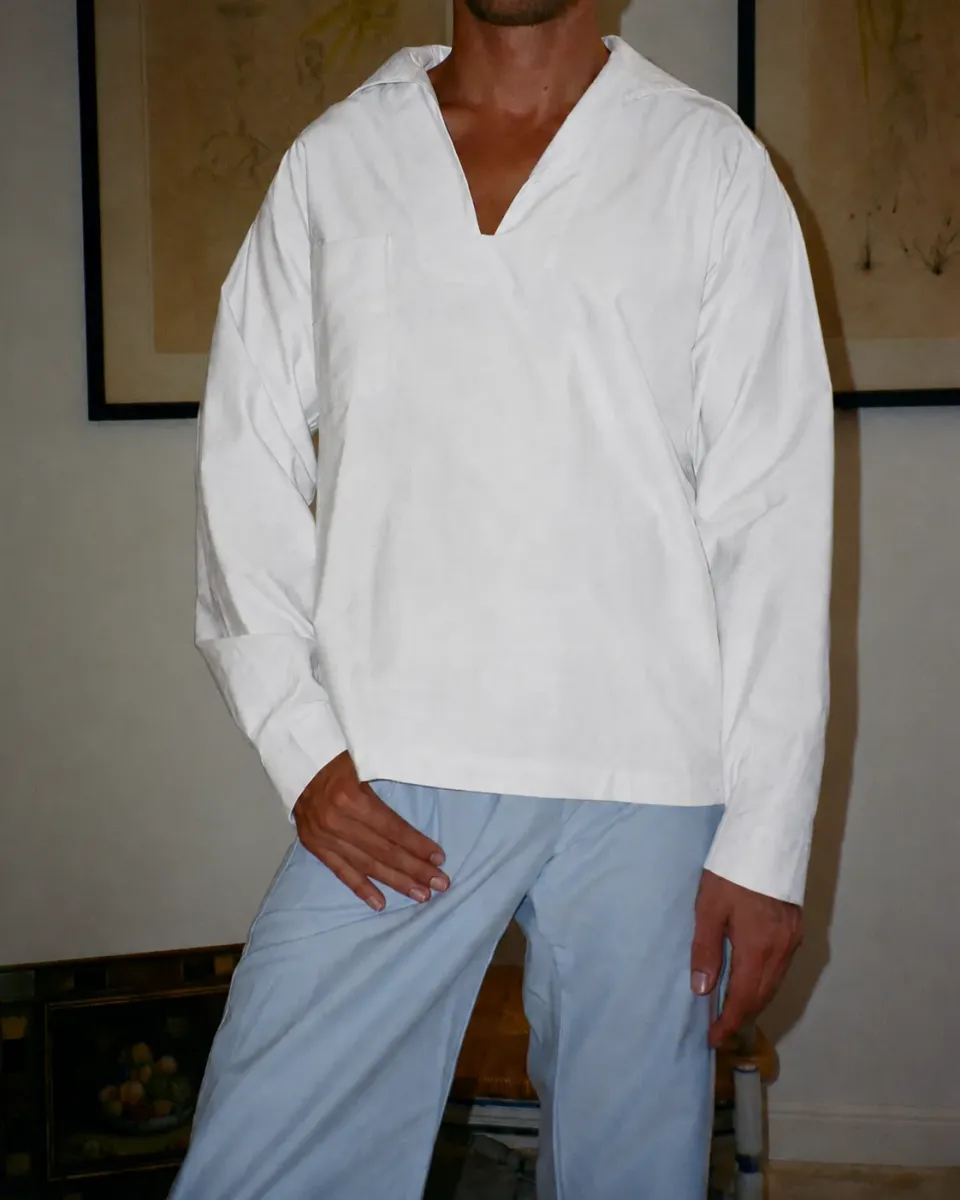 Erevan US Oxford blanc vareuse surchemise coton