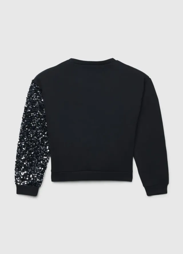 Calliope sweat fille étoile paillettes manches longues