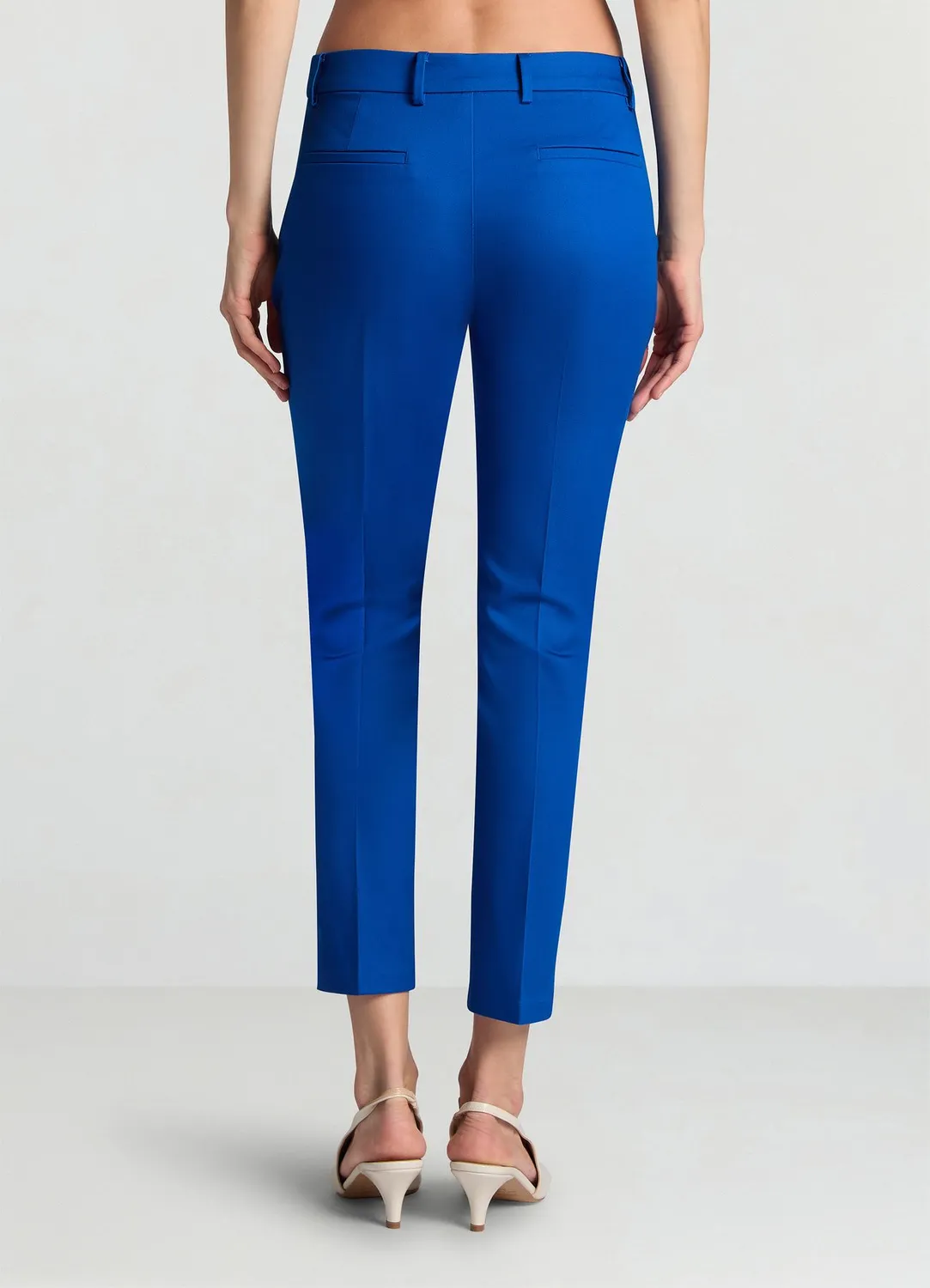Calliope Pantalon cigarette coton rasatello femme
