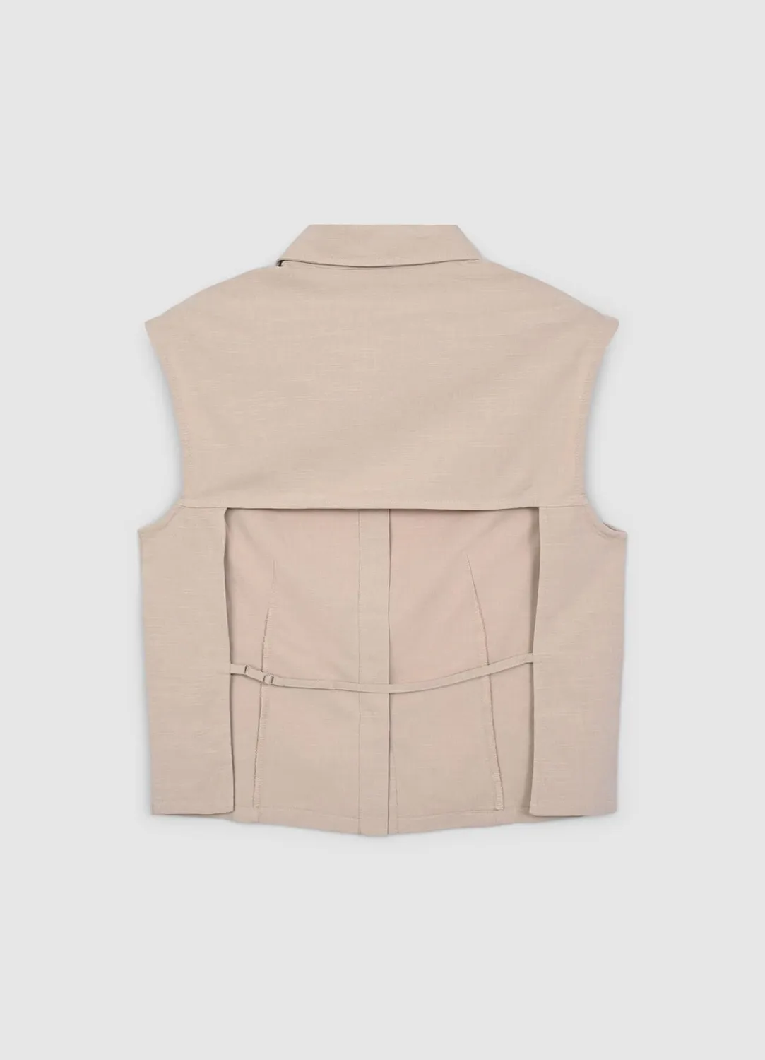 Calliope chemise sans manches col classique boucle