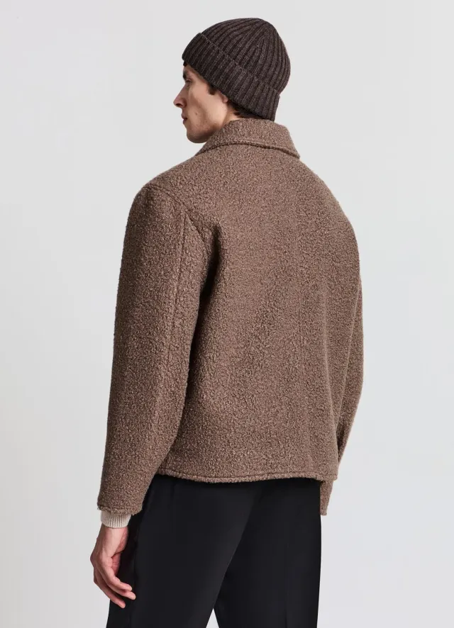 Calliope blouson bouclé homme zip col revers