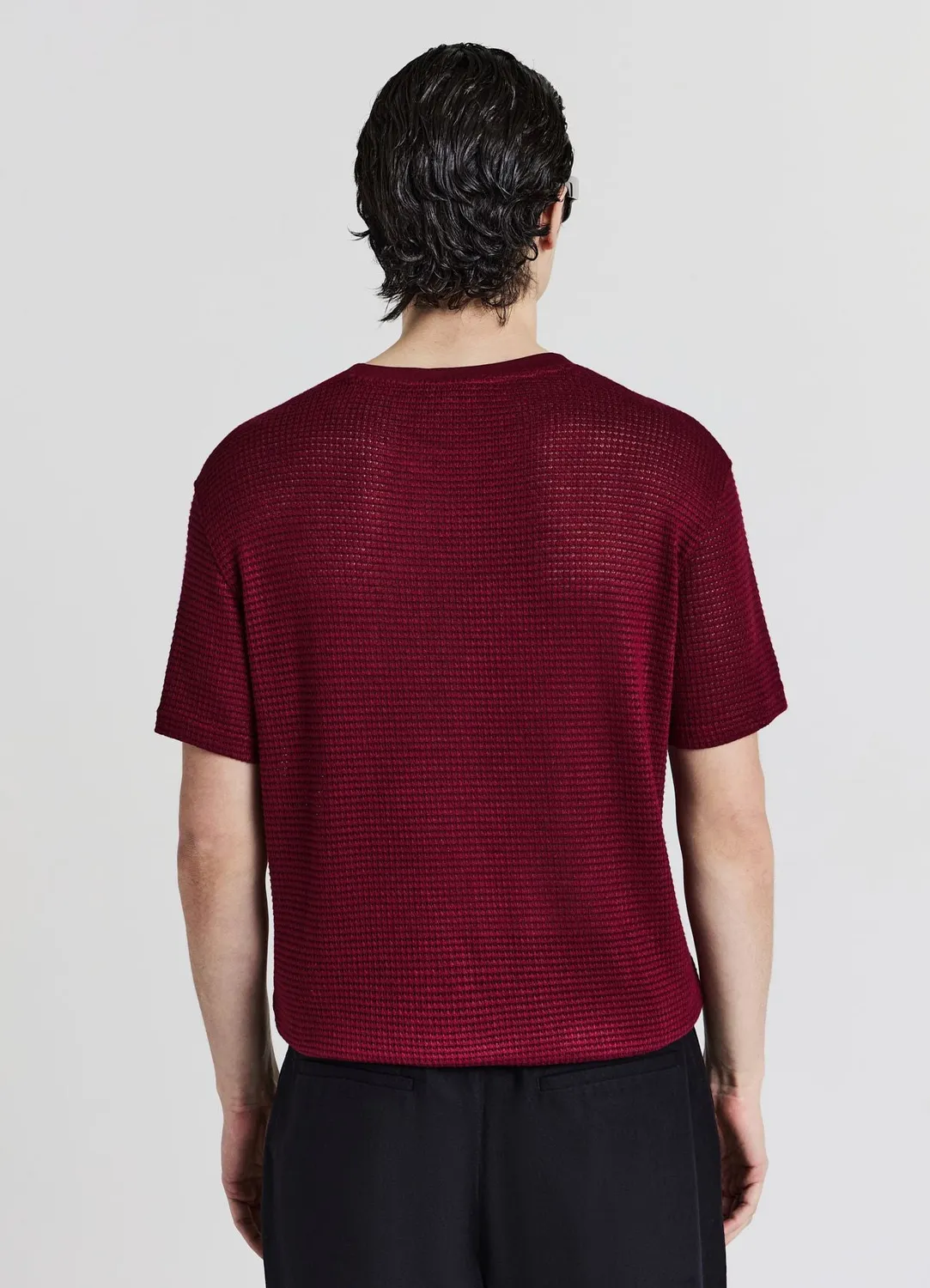 Calliope T-Shirt Texturé Col Rond T-Shirt Homme Uni