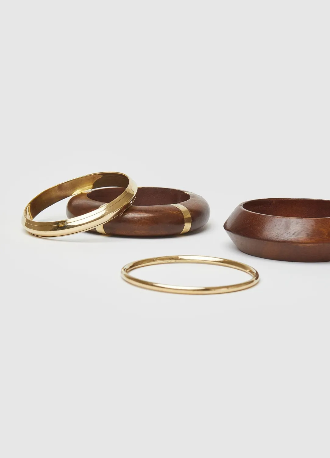 Calliope lot 4 bracelets rigides femme bicolores