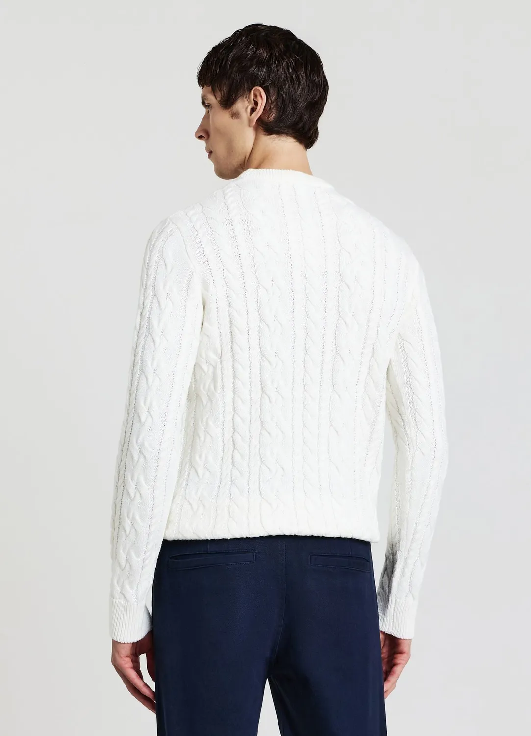 Calliope Pull Homme Col Rond Torsades Uni