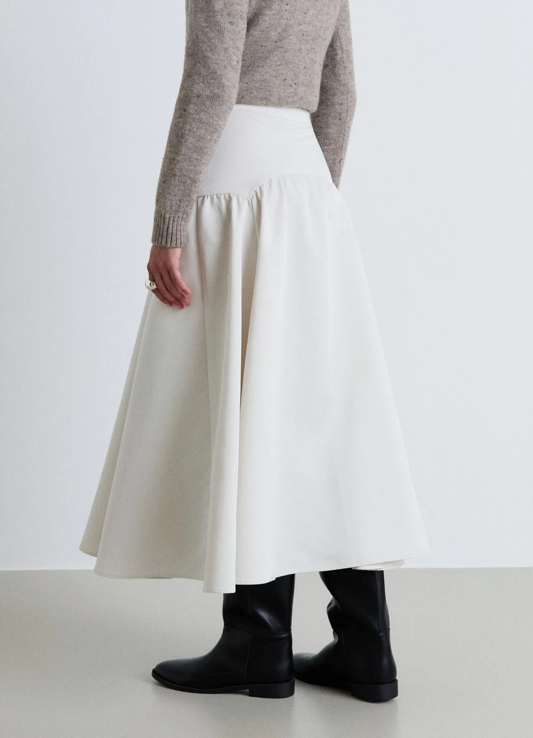 Calliope jupe midi évasée femme unie circle