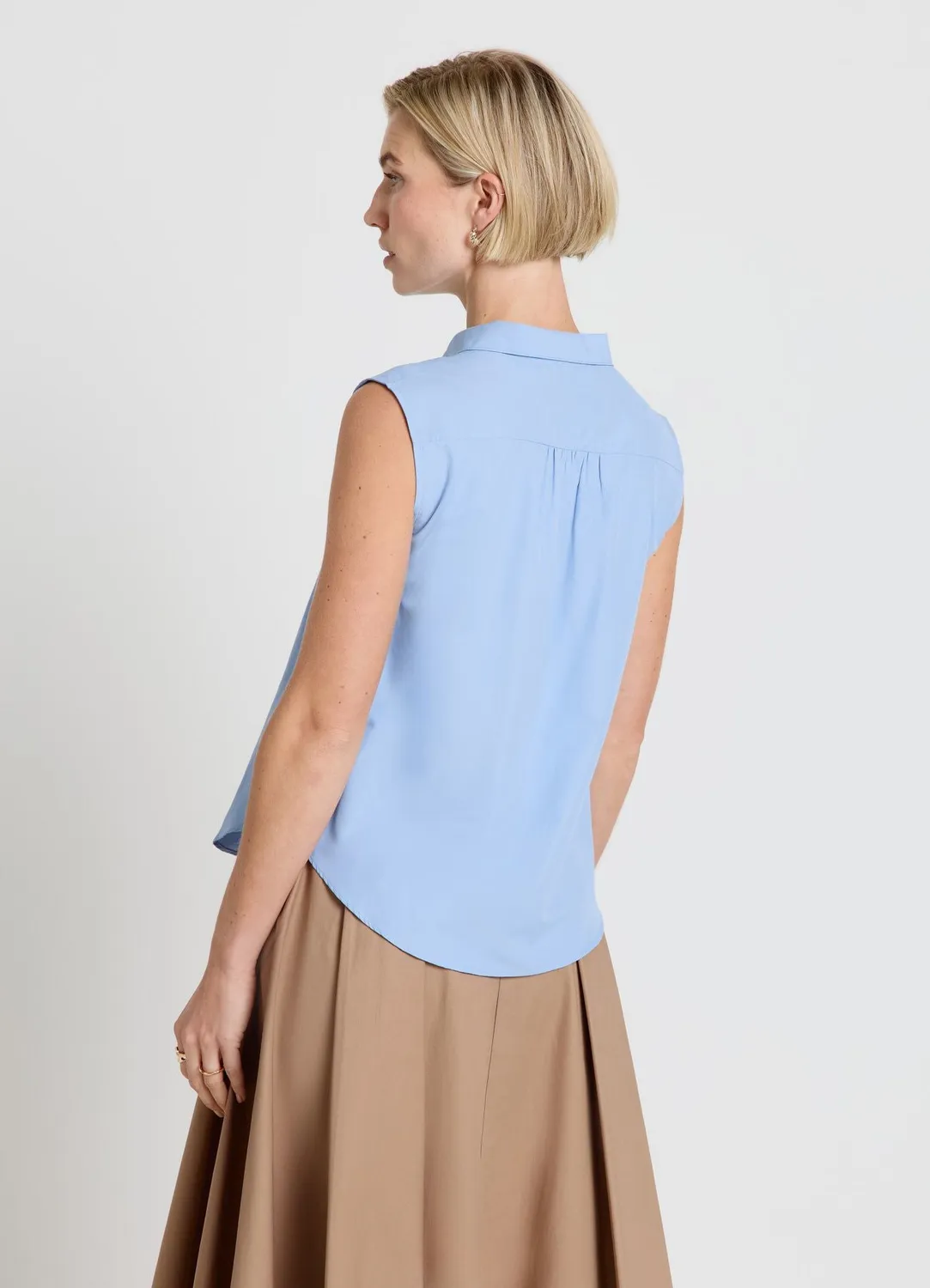Calliope blouse sans manches col chemise V