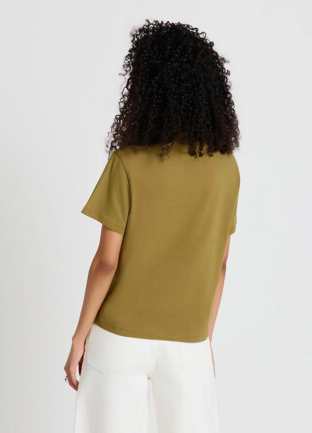Calliope t-shirt femme col rond uni coton