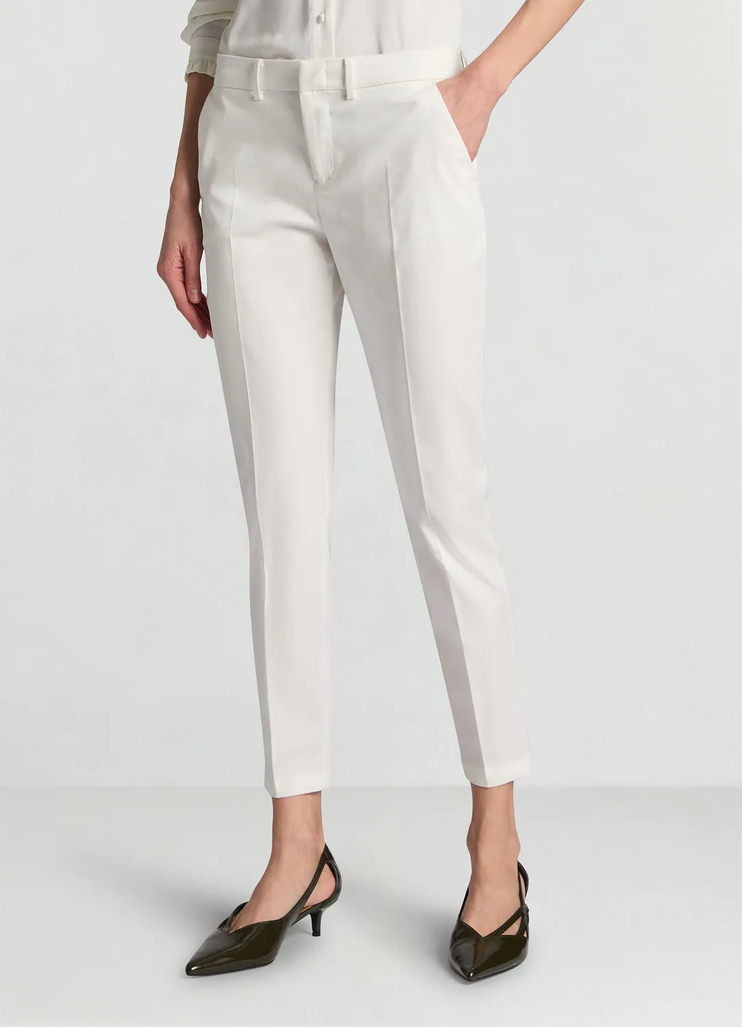 Calliope pantalon satin coton femme coupe regular