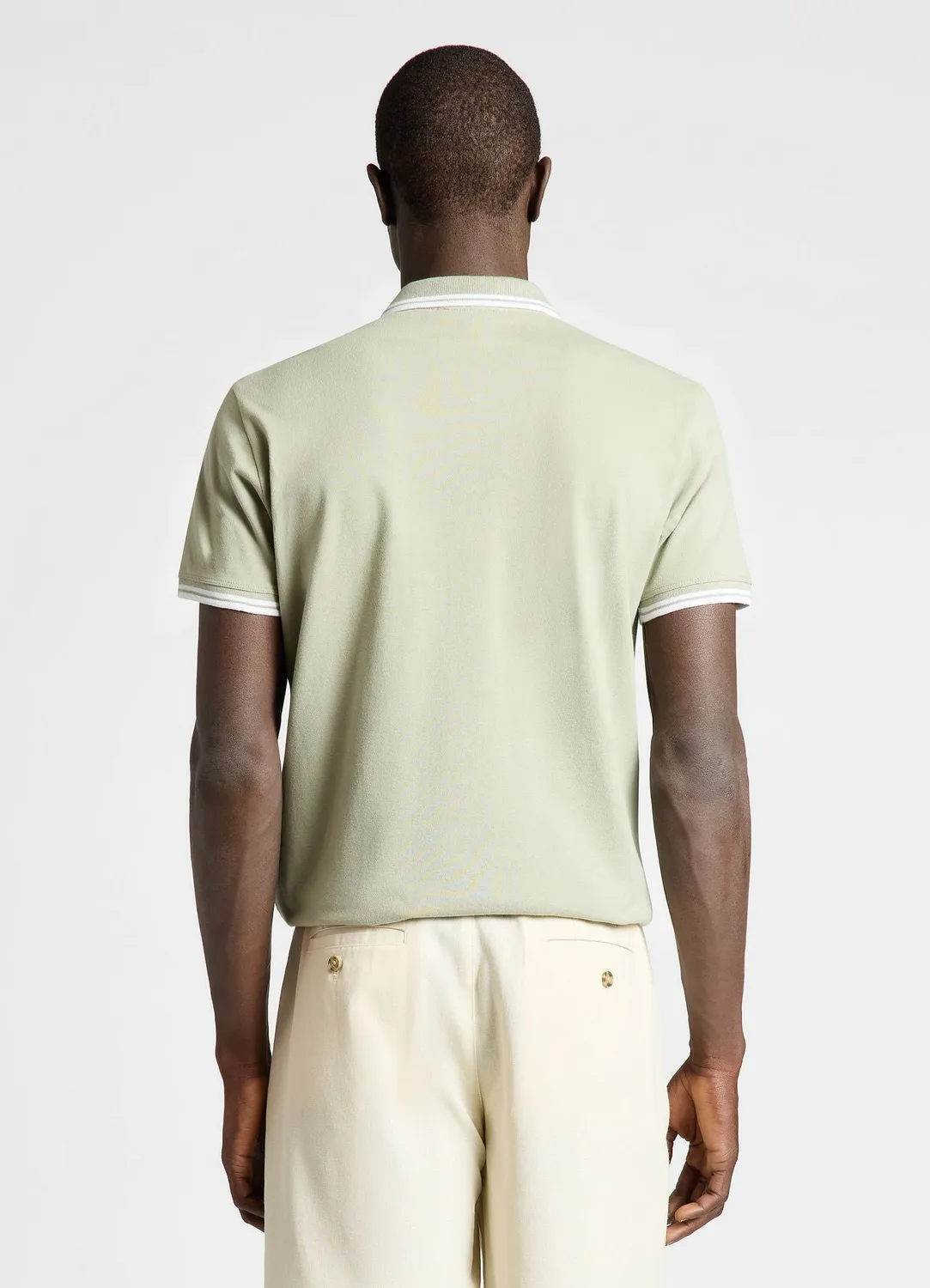 Calliope polo homme coton col rayé uni