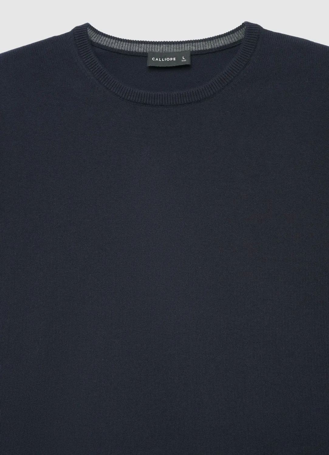 Calliope pull col rond homme uni manches longues