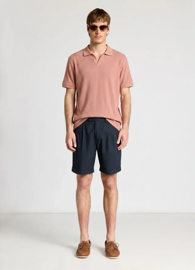 Calliope polo côtelé t-shirt homme col V