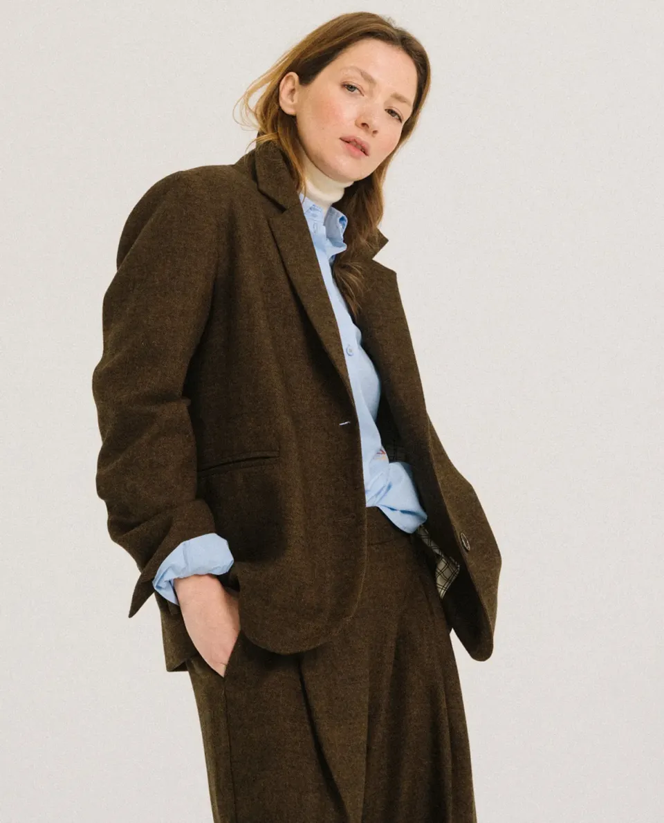 Tinsels Fanzine Ground veste tailleur flanelle