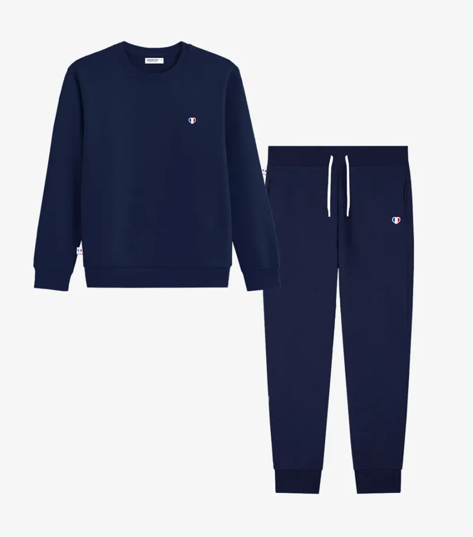 Cocorico Iconique Pack Sweat + Jogging Homme Marine