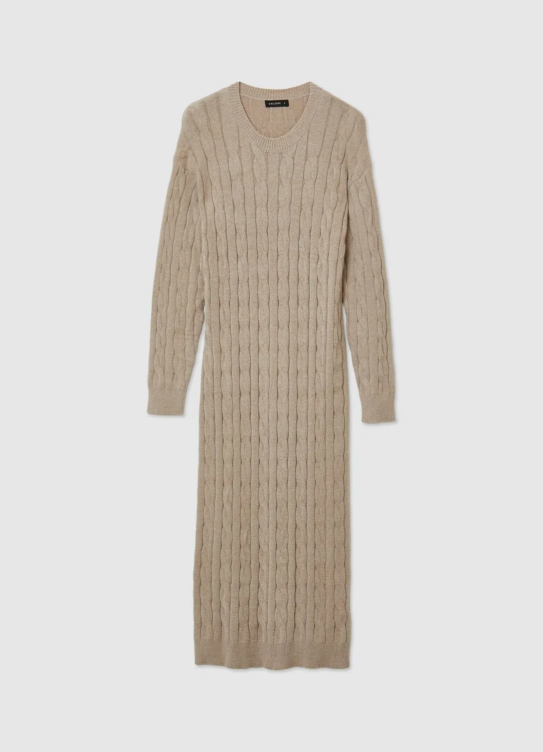 Calliope Robe torsades longue robe femme maille