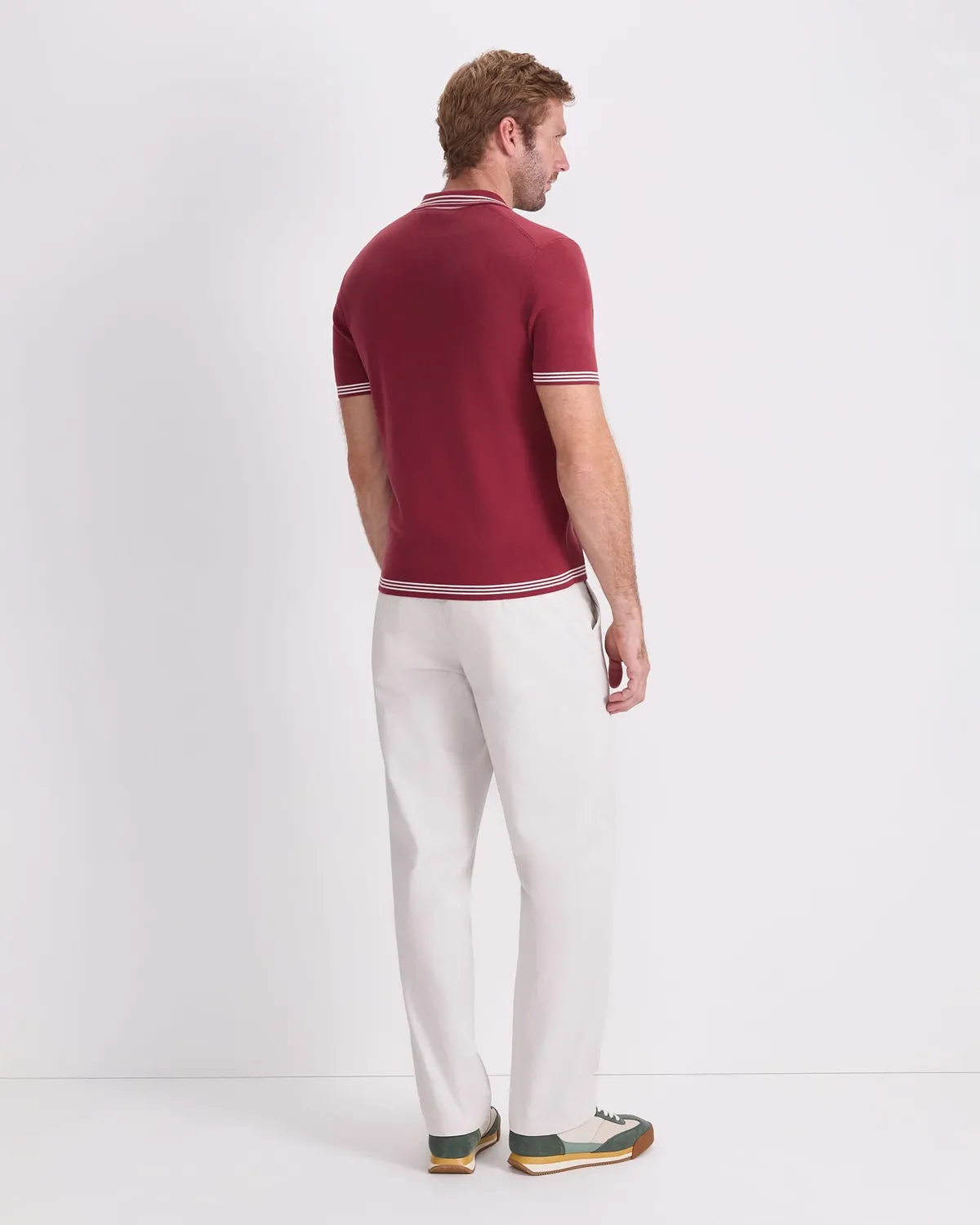 Sportscraft Finnley Knit Polo polo coton rayé homme